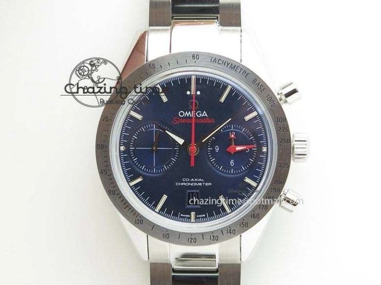 0506 Speedmaster ’57 Co-Axial OMF 1:1 Best Edition Blue Dial White Markers On SS Bracelet A Sustainable 8145